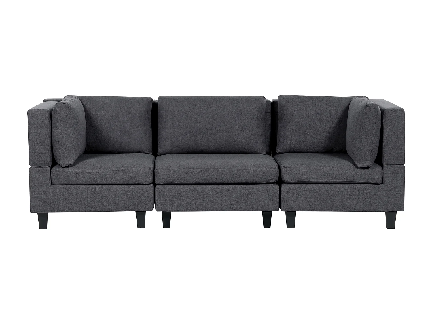 Divano modulare UNSTAD Tessuto Grigio scuro 3 posti