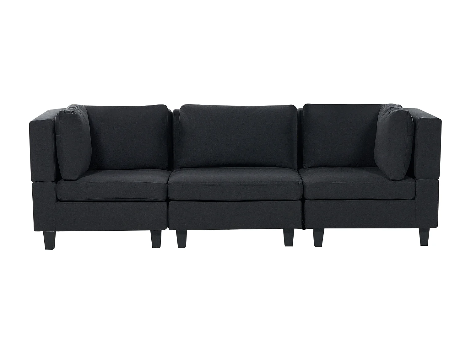 Modulaire bank UNSTAD Stof Zwart 3-zitter