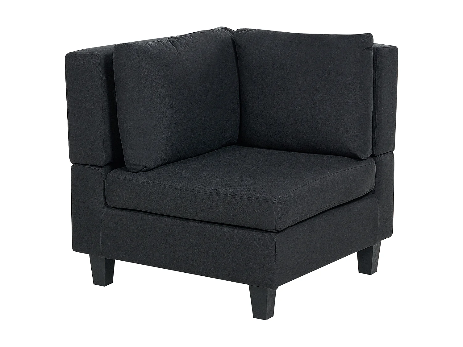 Canapé modulable 3 places UNSTAD Tissu Noir