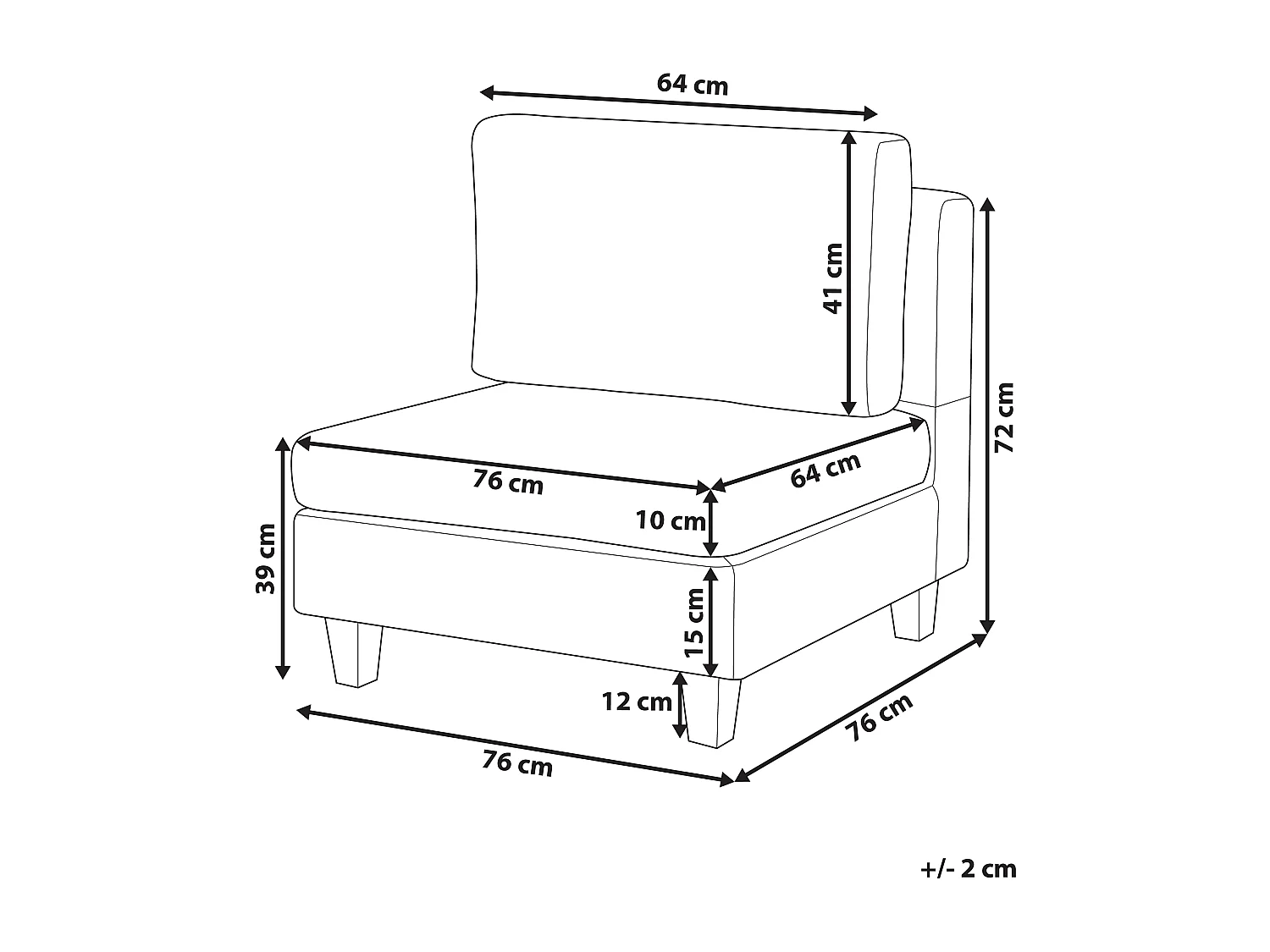 Zitmodule UNSTAD Stof Lichtbeige