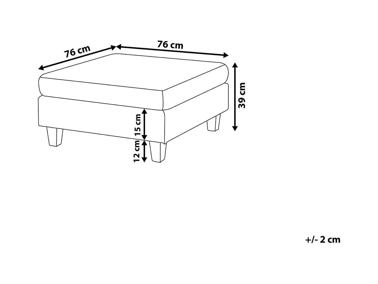 Ottoman UNSTAD Tissu Marron