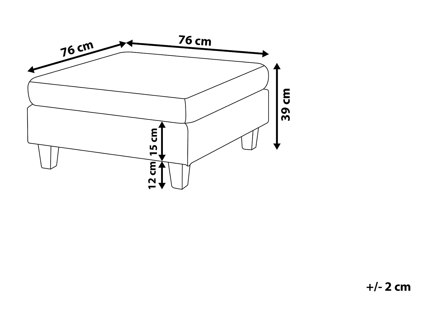 Ottoman UNSTAD Tissu Marron