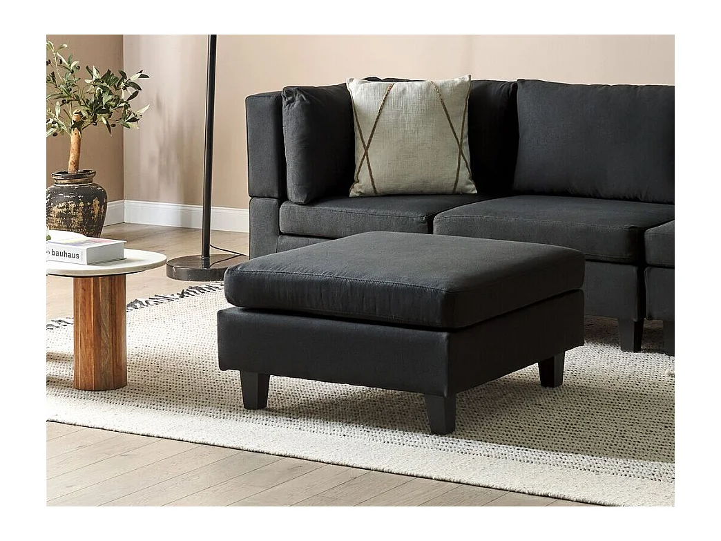 Ottoman UNSTAD Tissu Noir