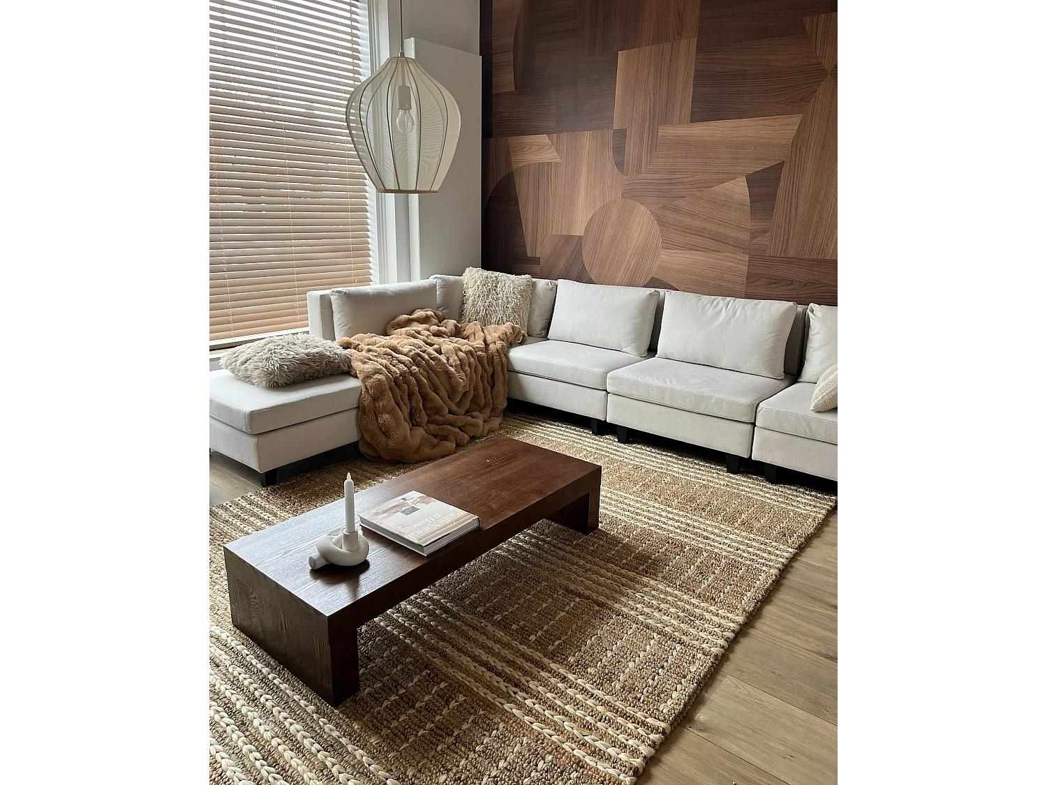Module d'angle UNSTAD Tissu Beige clair