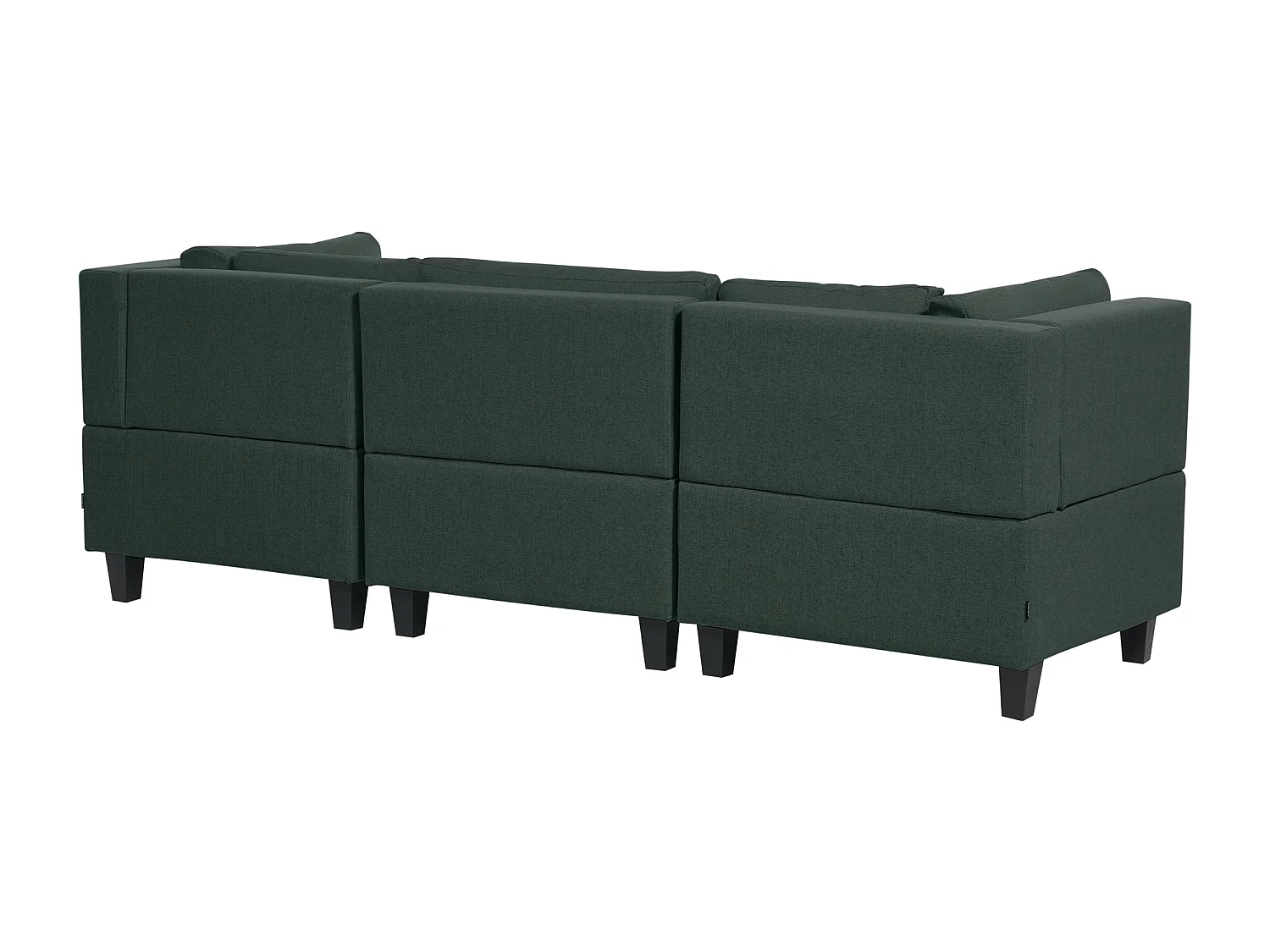 Modulaire bank UNSTAD Stof Donkergroen Met ottomaan 3-zitter
