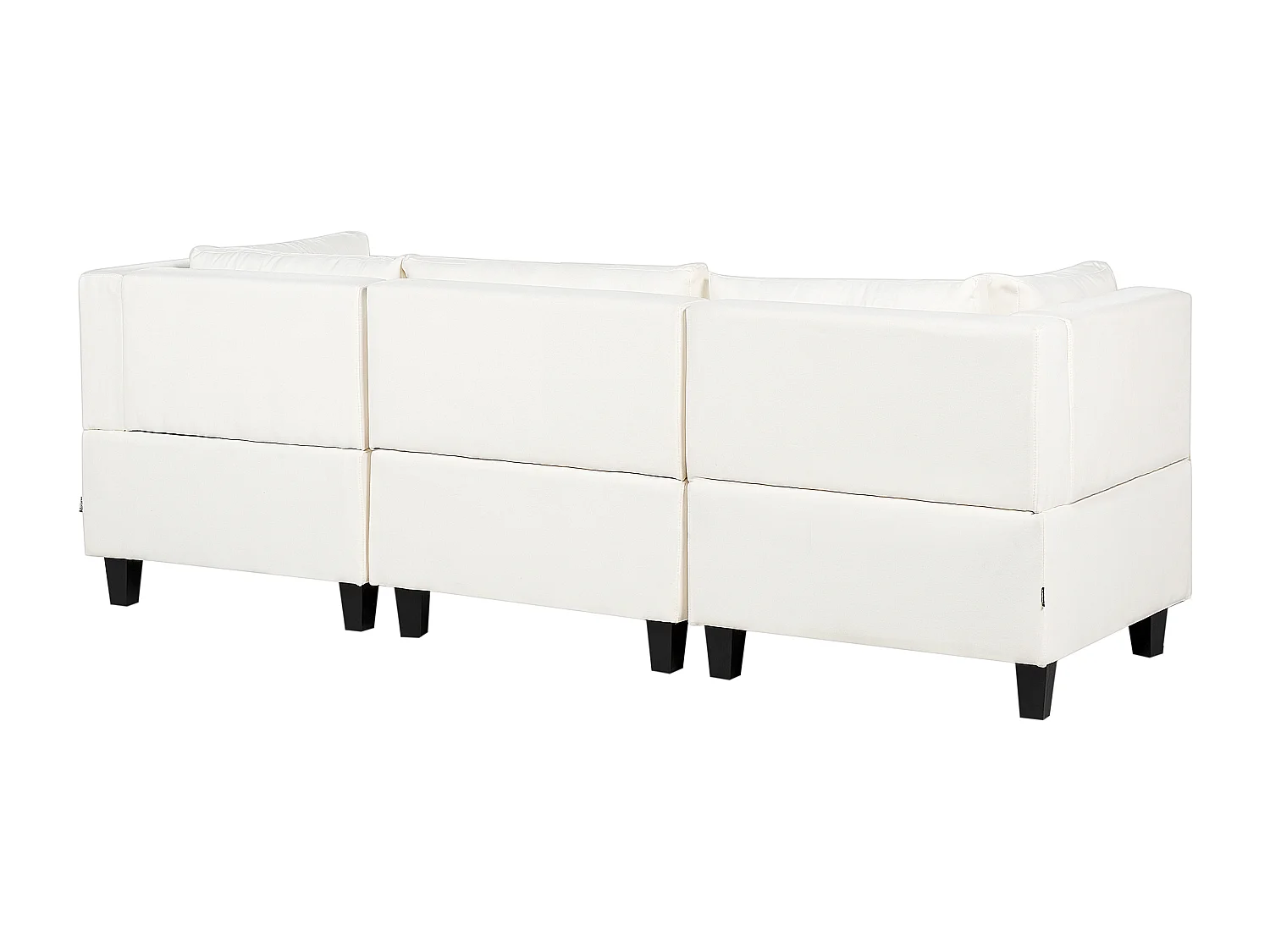 Modulaire bank UNSTAD Stof Gebroken wit Met ottomaan 3-zitter