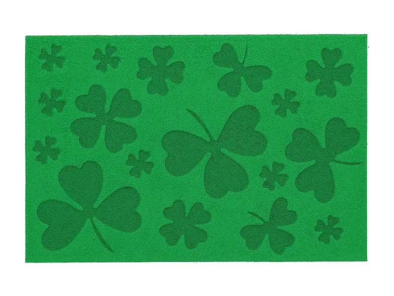 Erhabene Fußmatte mit Klee Motiven