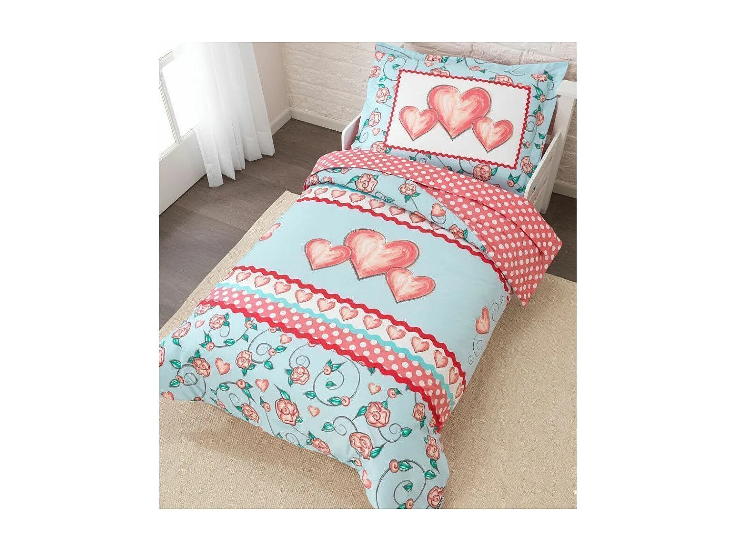 Parure de lit enfant Coeurs