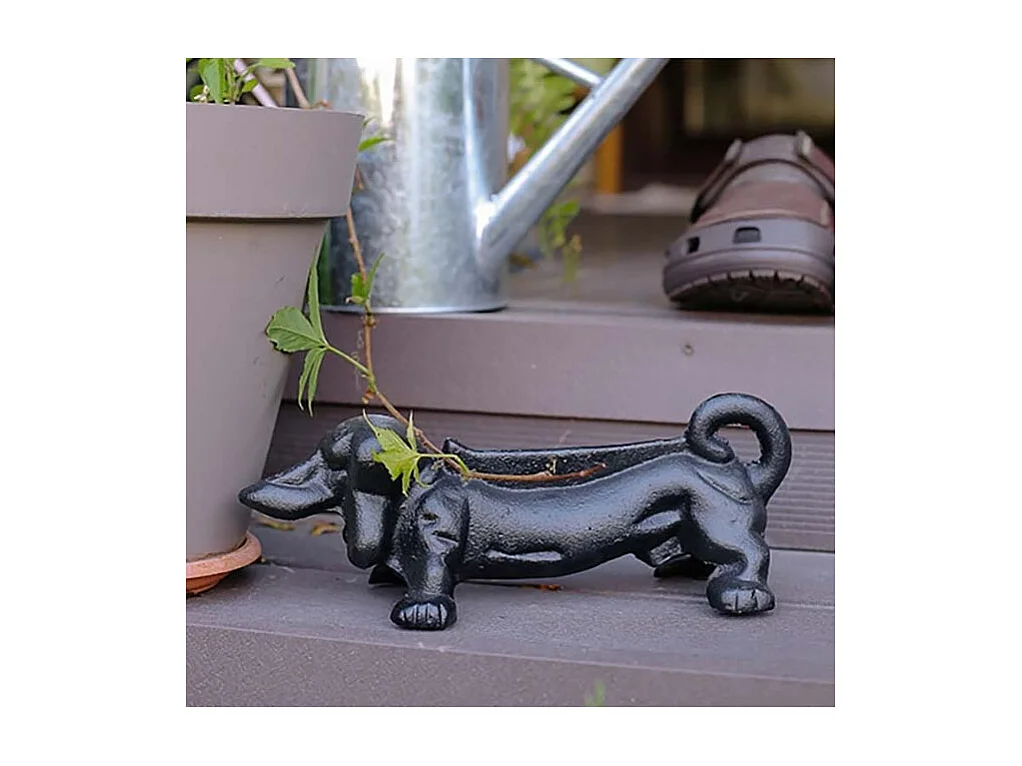 Gusseiserner Fußkratzer Dackel