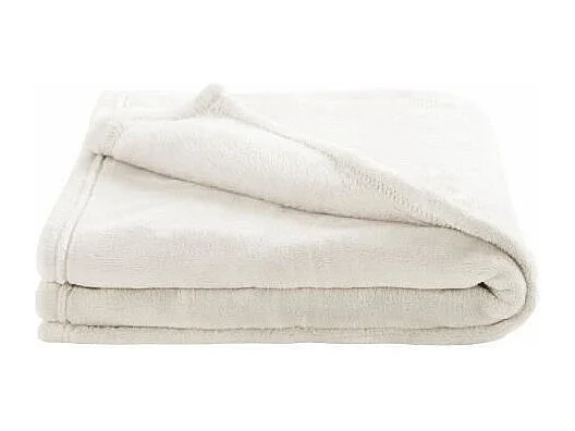 MicrosoftDecke – 100 % PolyesterMikrofaser – Weiß – 75 x 100 cm