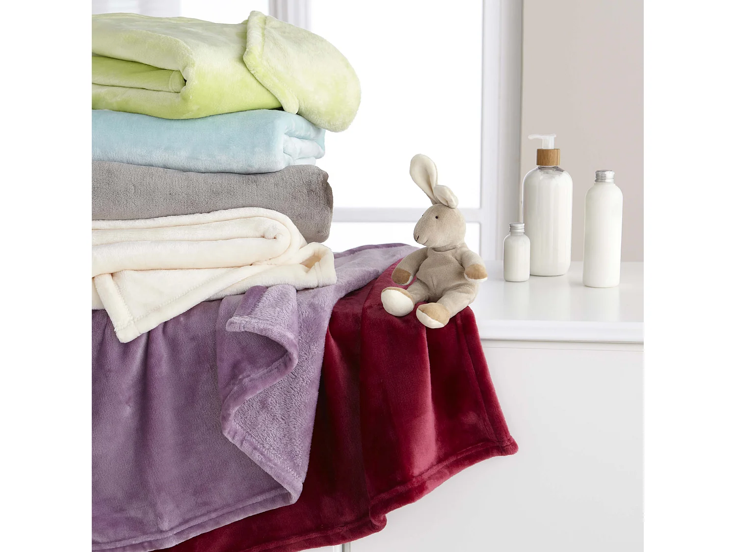 MicrosoftDecke – 100 % PolyesterMikrofaser – Weiß – 75 x 100 cm