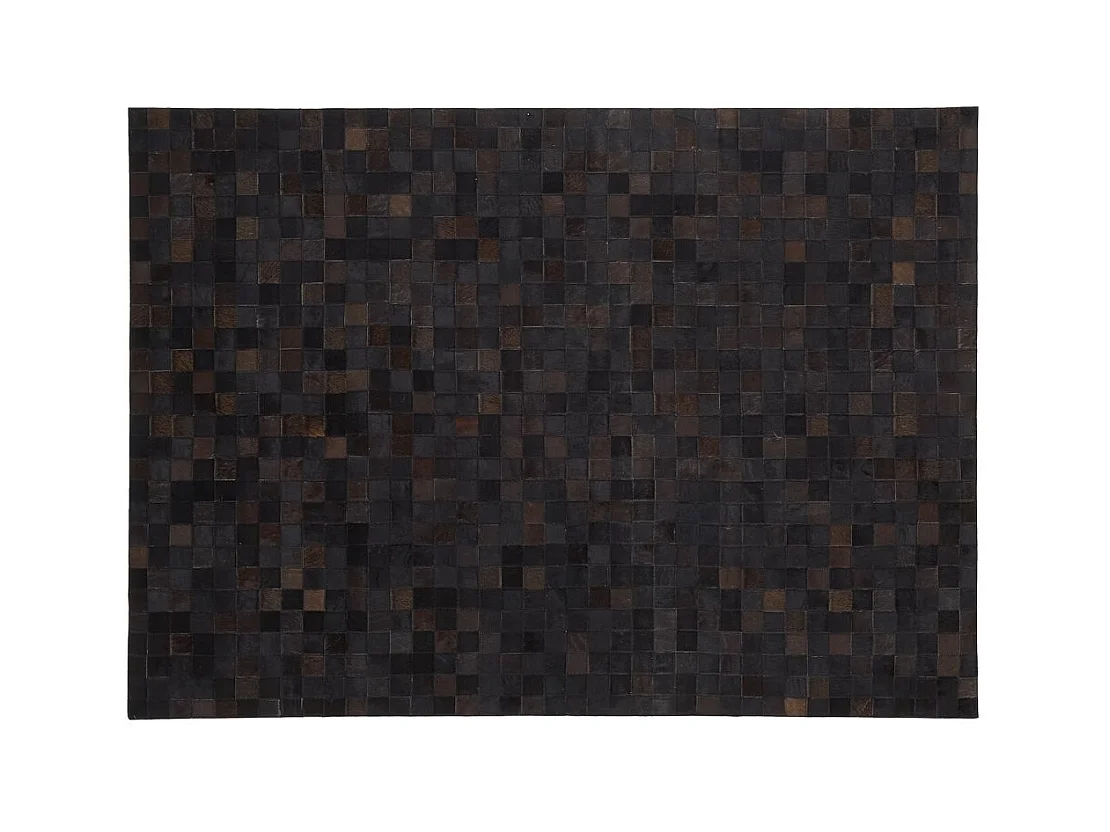 Tapis en peau de vache véritable Mosaïque noire