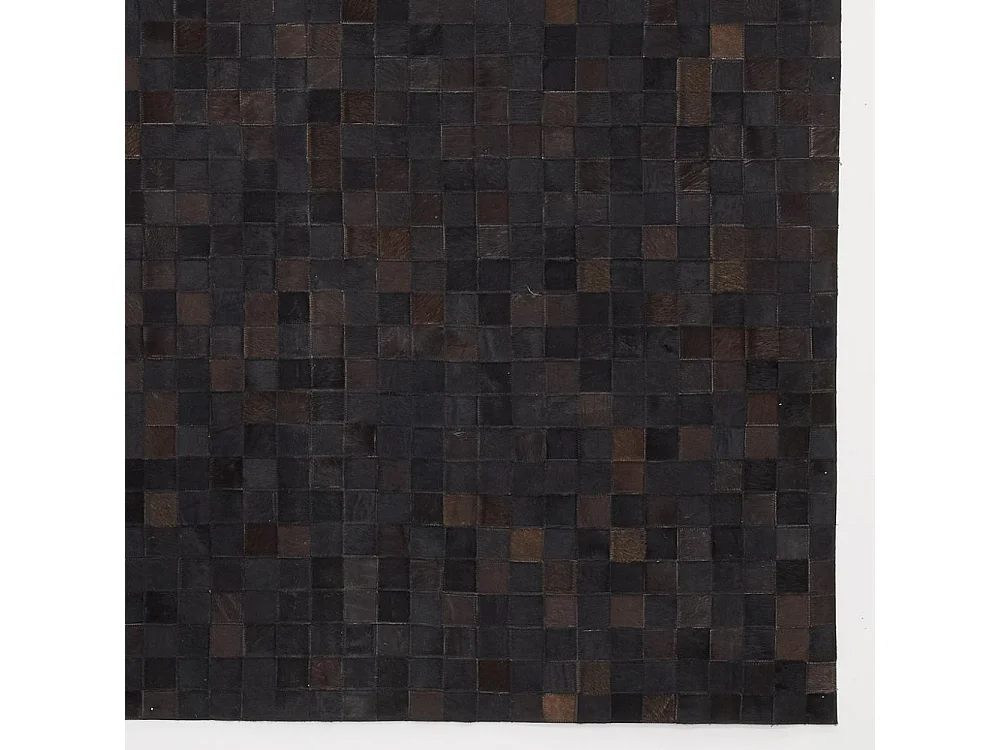 Tapis en peau de vache véritable Mosaïque noire