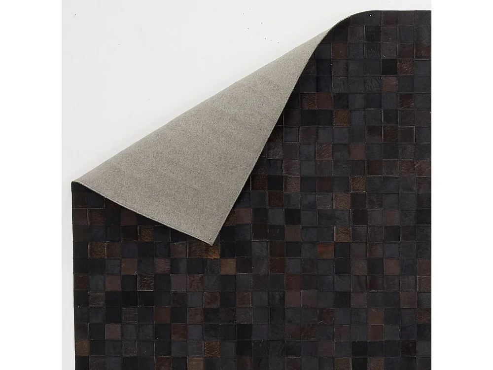 Tapis en peau de vache véritable Mosaïque noire