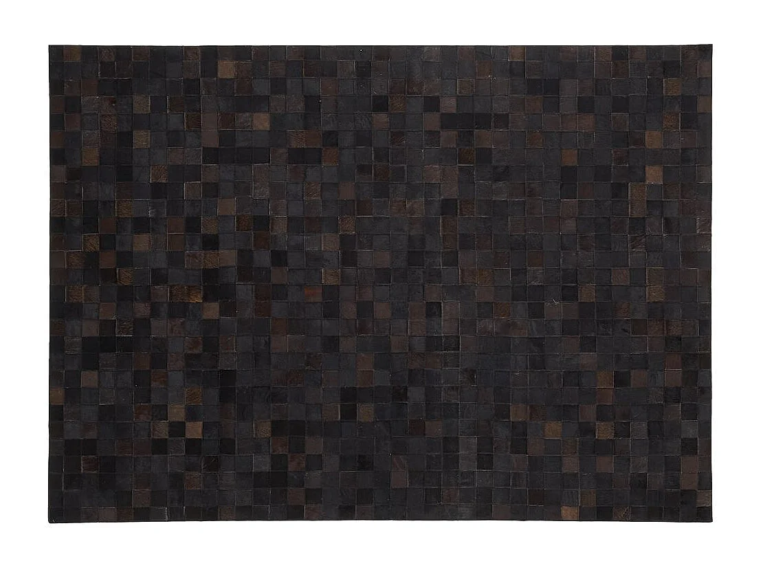Tapis en peau de vache véritable Mosaïque noire