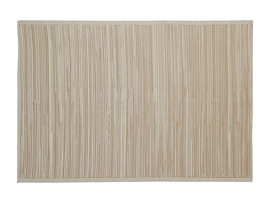Tappeto grande in polipropilene per esterni 160 x 230 cm Uni - Beige