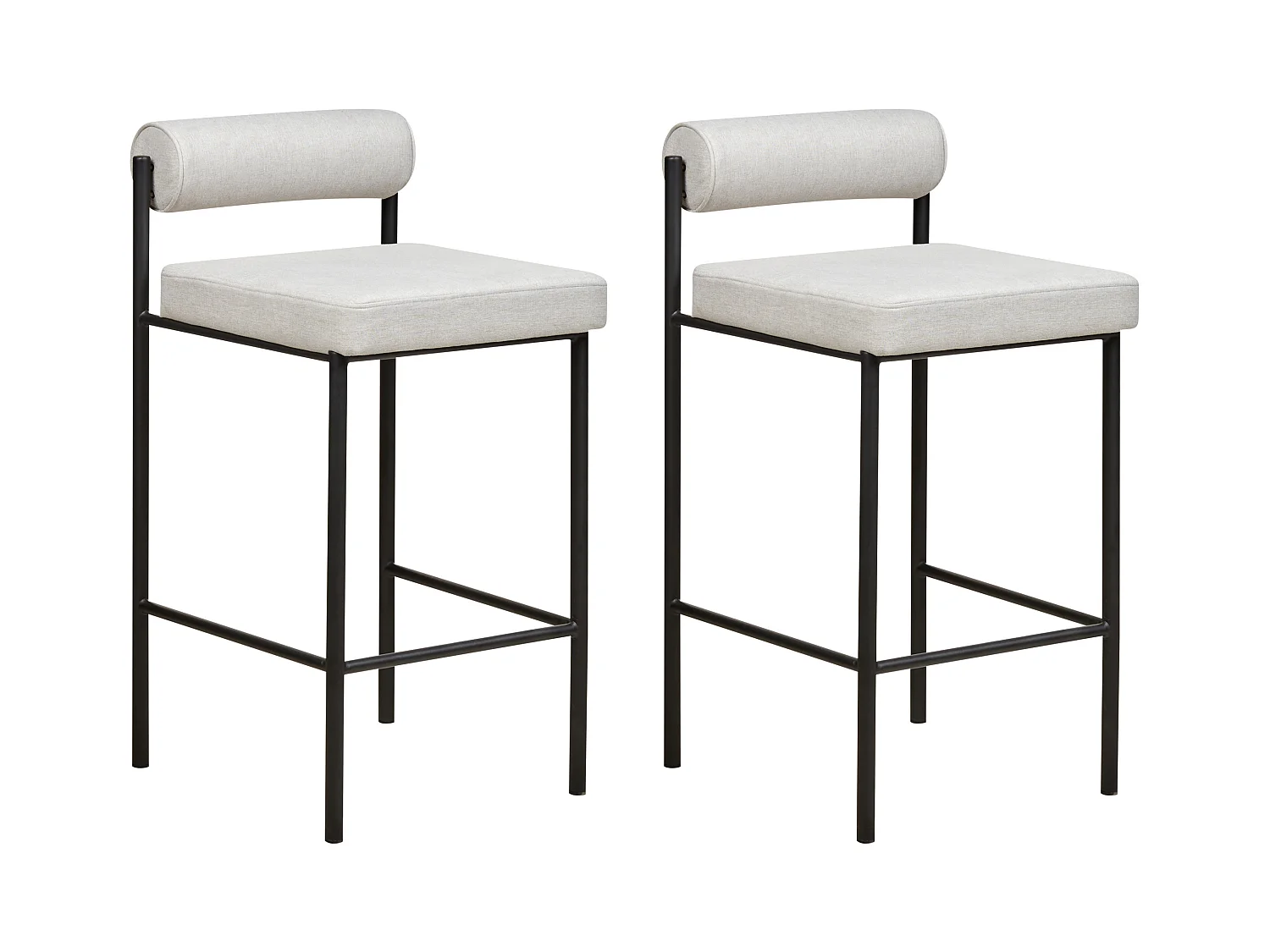 Set van 2 barstoelen AMAYA Lichtgrijs