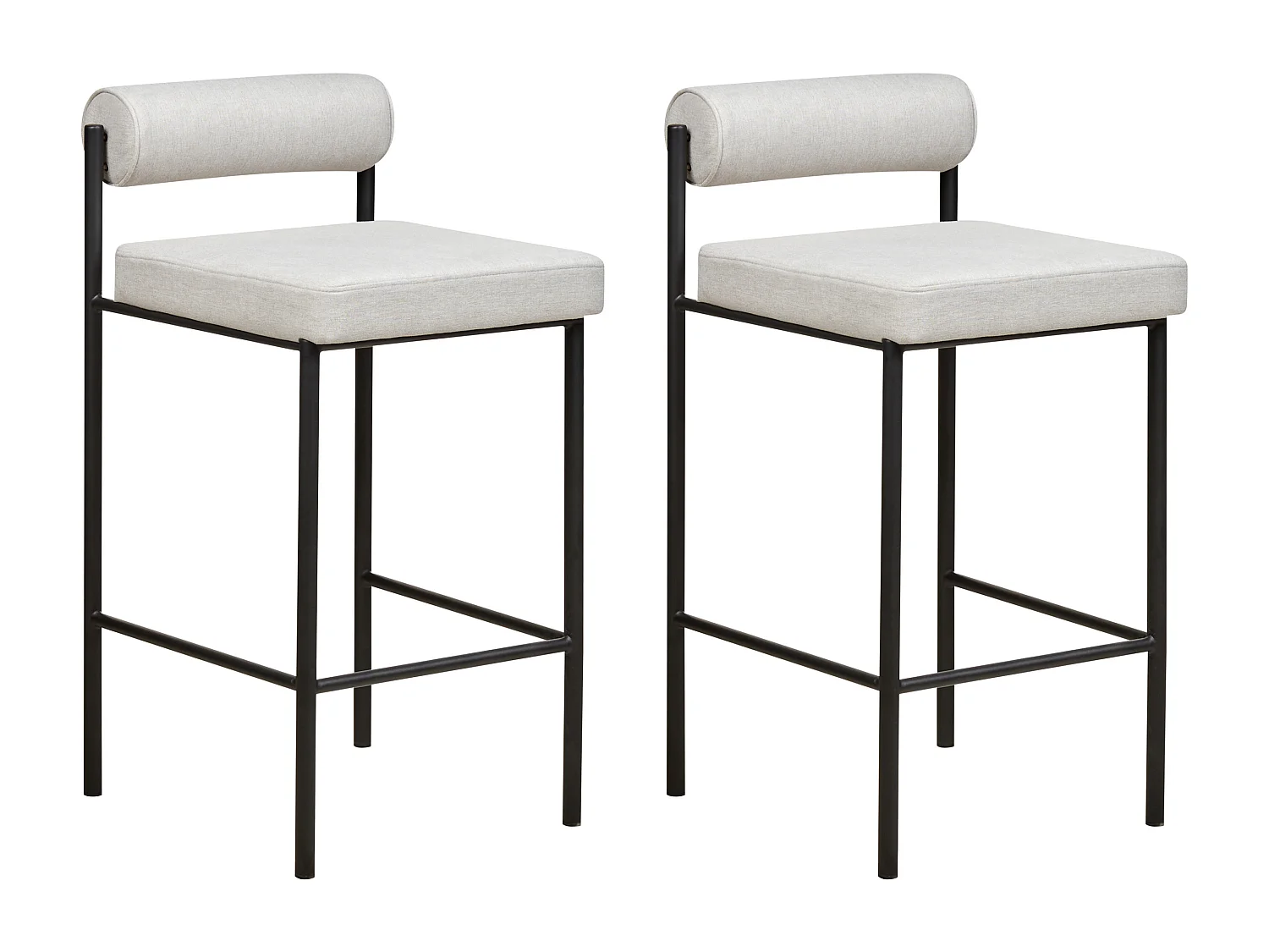 Set van 2 barstoelen AMAYA Lichtgrijs