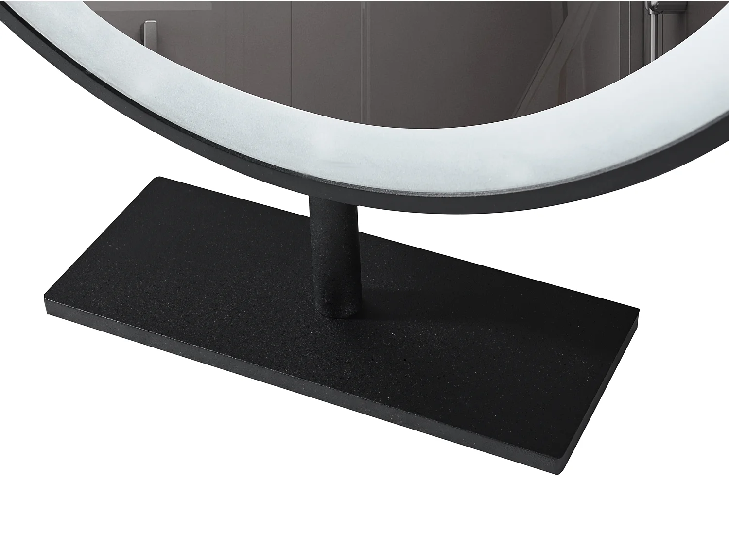 LuxuryBain- Miroir salle de bain, coiffeuse, chambre à LED 45cm à intensité variable avec cadre en aluminium Noir LB-1200