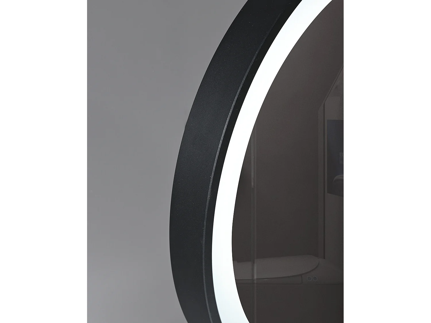 LuxuryBain- Miroir salle de bain, coiffeuse, chambre à LED 45cm à intensité variable avec cadre en aluminium Noir LB-1200