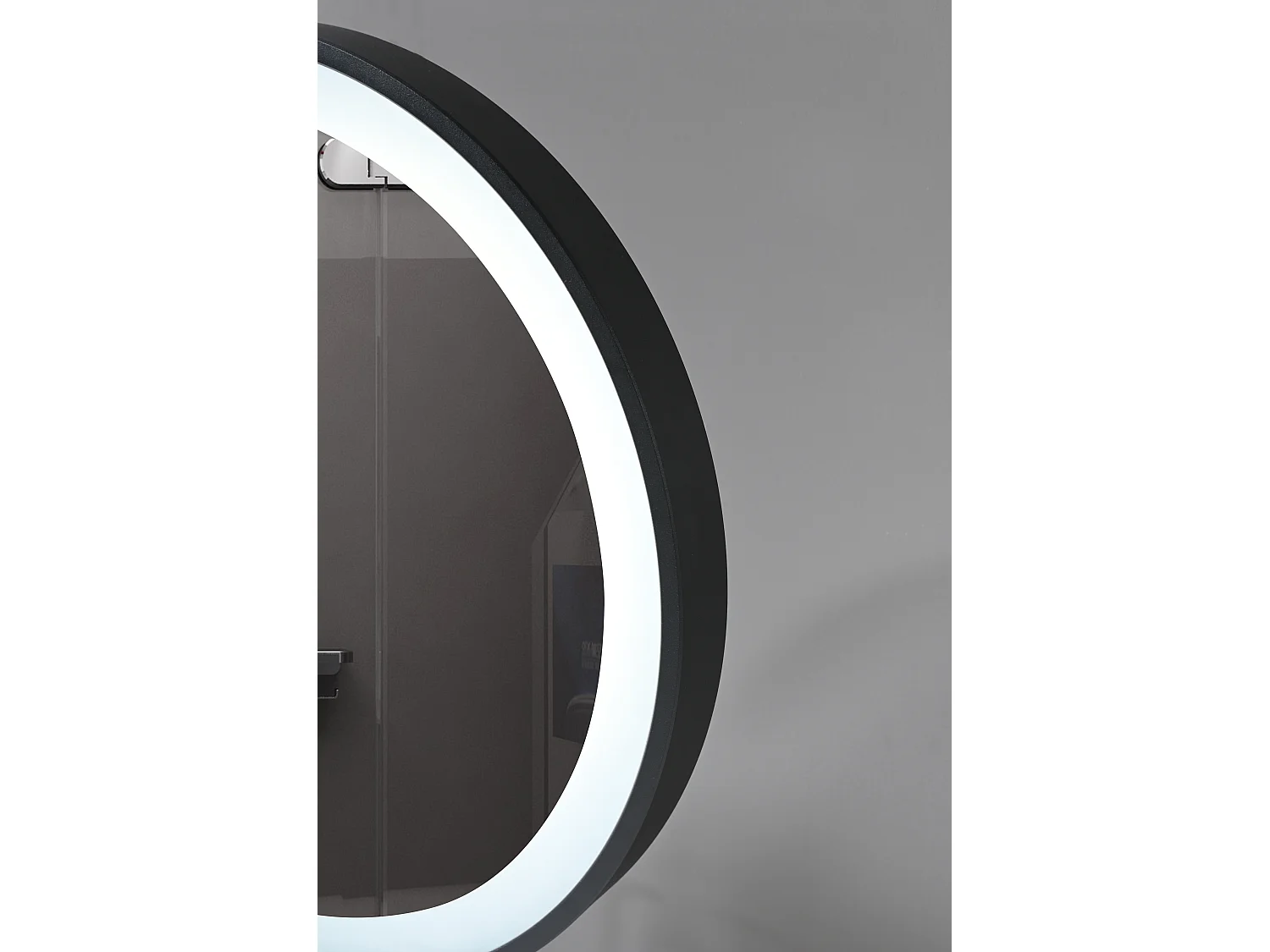 LuxuryBain- Miroir salle de bain, coiffeuse, chambre à LED 45cm à intensité variable avec cadre en aluminium Noir LB-1200