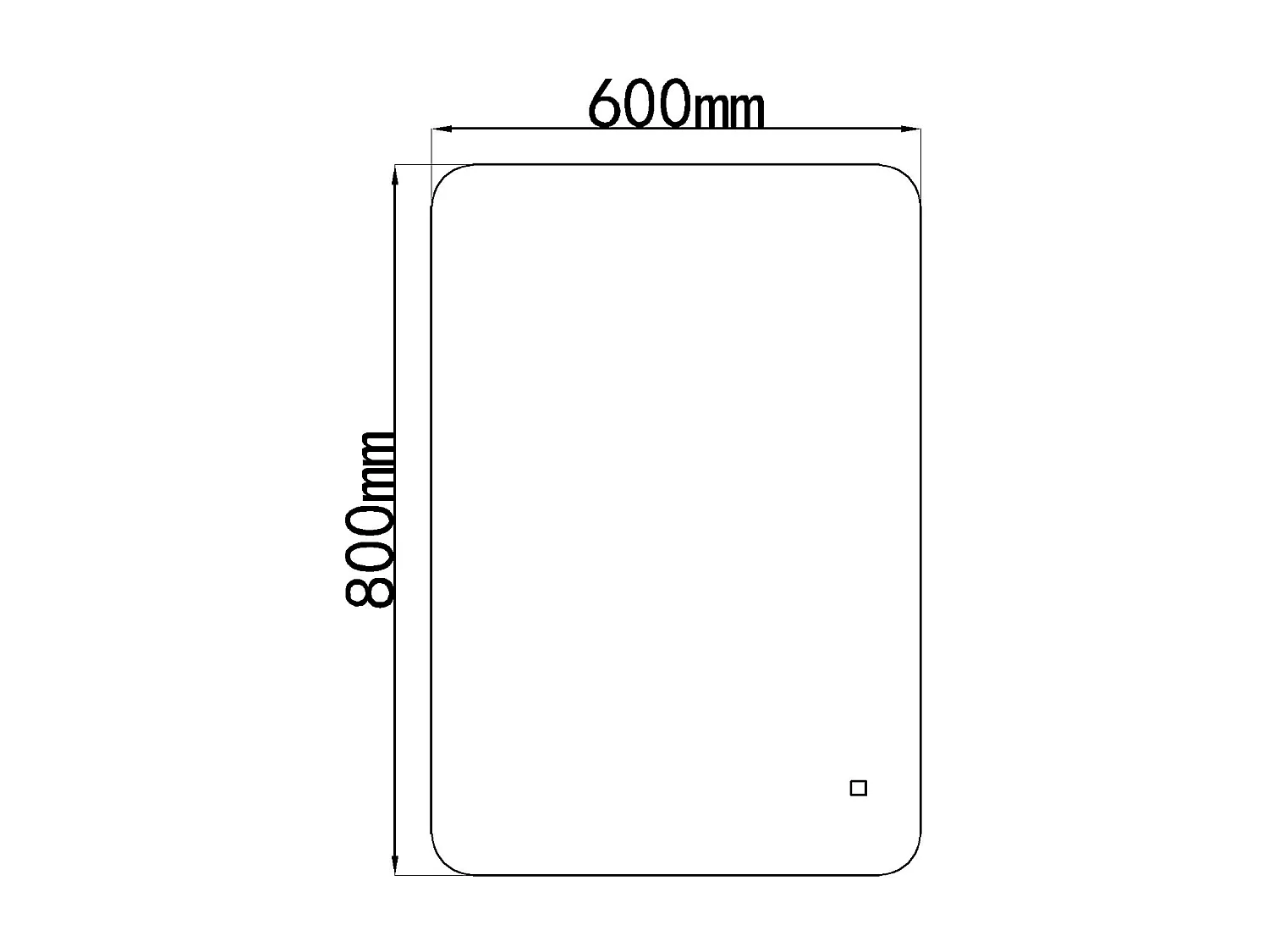LuxuryBain- Miroir de salle de bain LED 60x80cm à luminosité variable- LB-85070-60-80