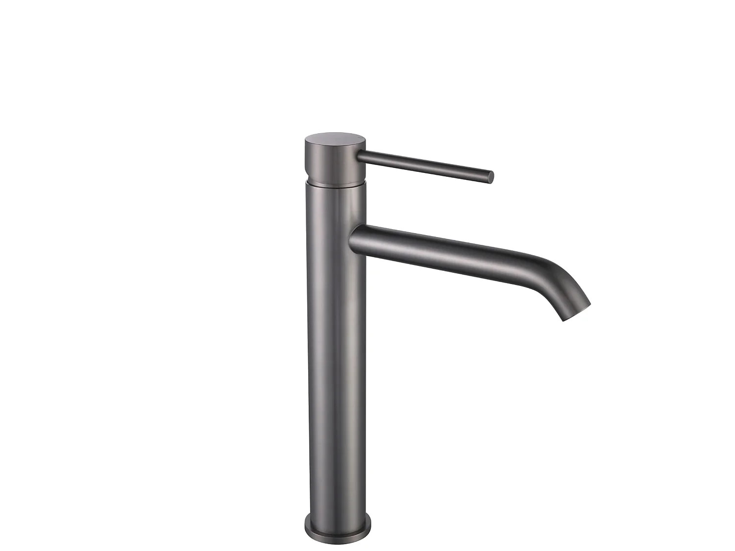 LuxuryBain- Grand Mitigeur, robinet de lavabo pour salle de bain réhaussé design et moderne (Gris brossé)