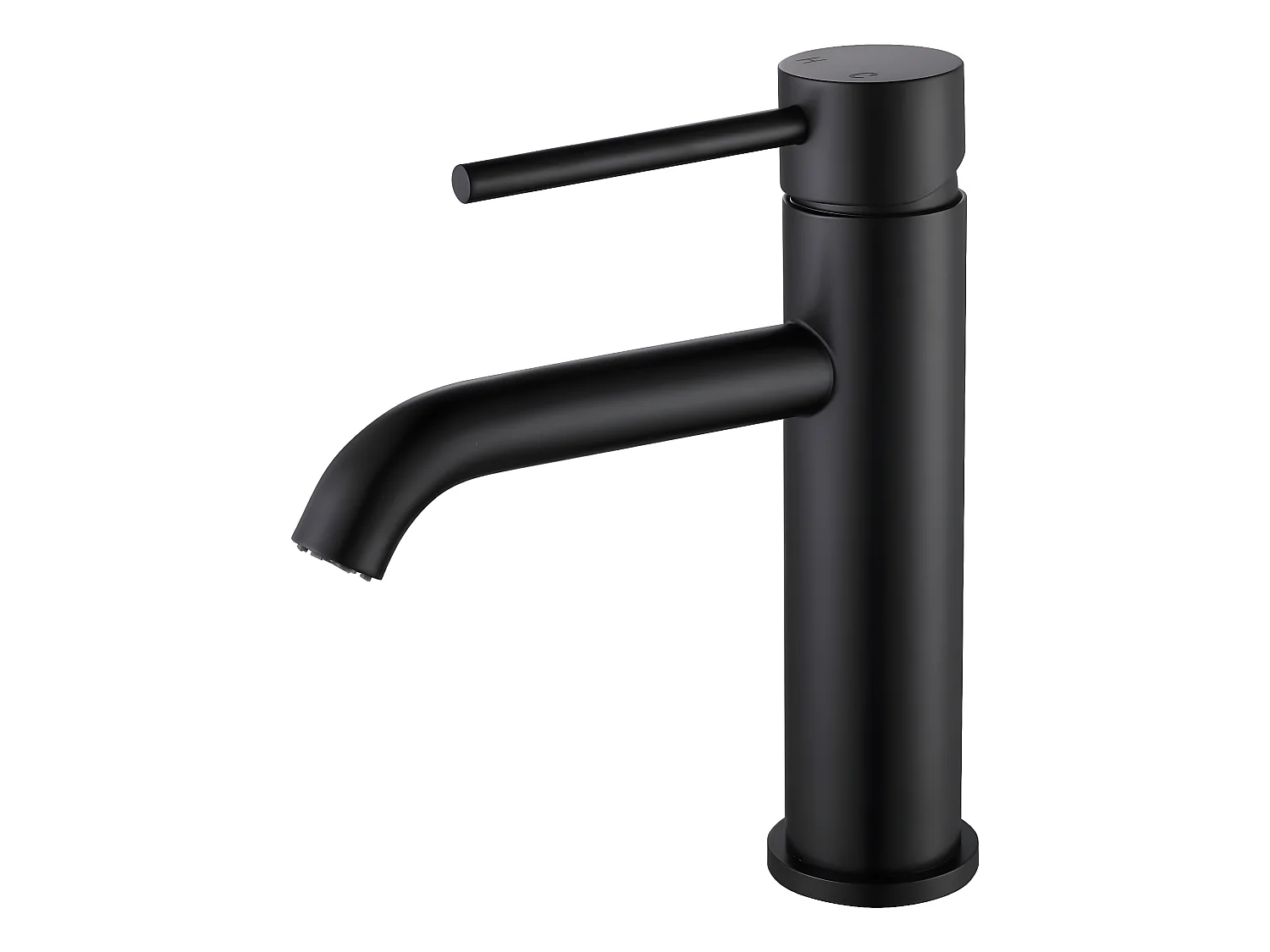 LuxuryBain- Mitigeur, robinet de lavabo pour salle de bain design et moderne (Noir)