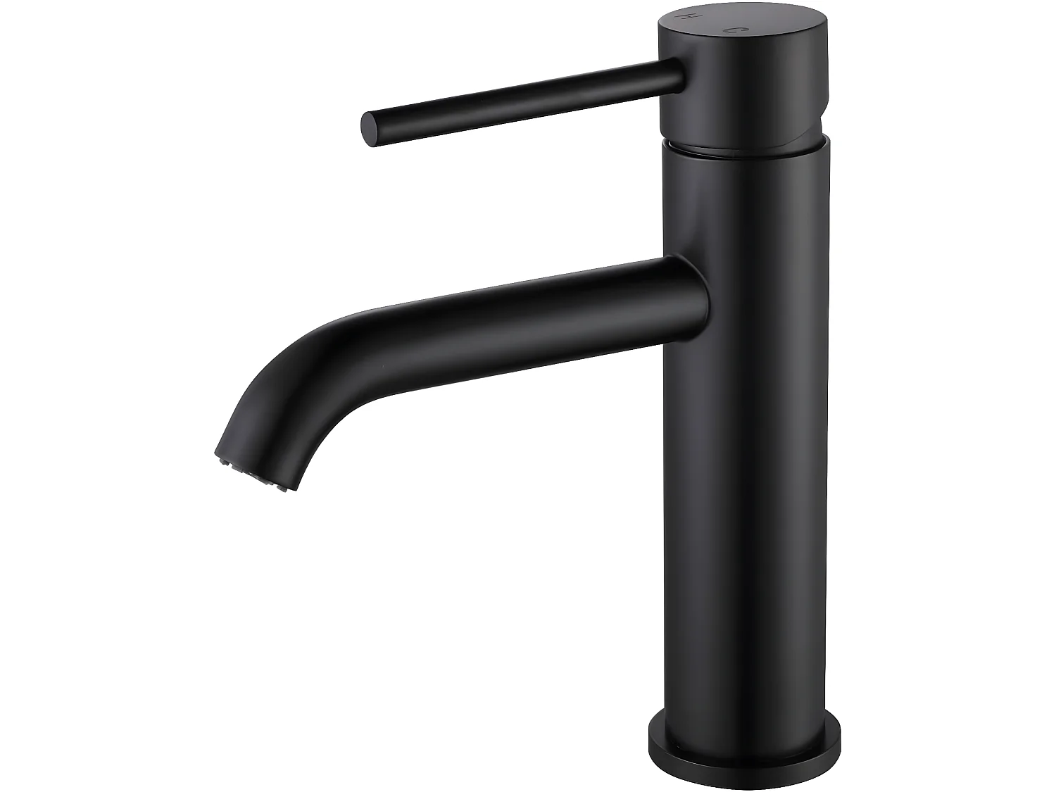 LuxuryBain- Mitigeur, robinet de lavabo pour salle de bain design et moderne (Noir)