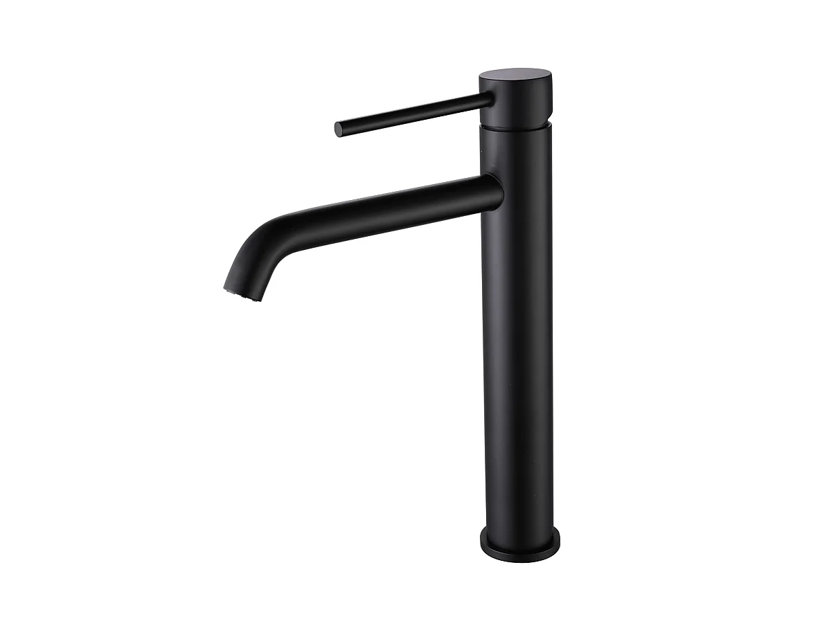 LuxuryBain- Grand Mitigeur, robinet de lavabo pour salle de bain réhaussé design et moderne (Noir)