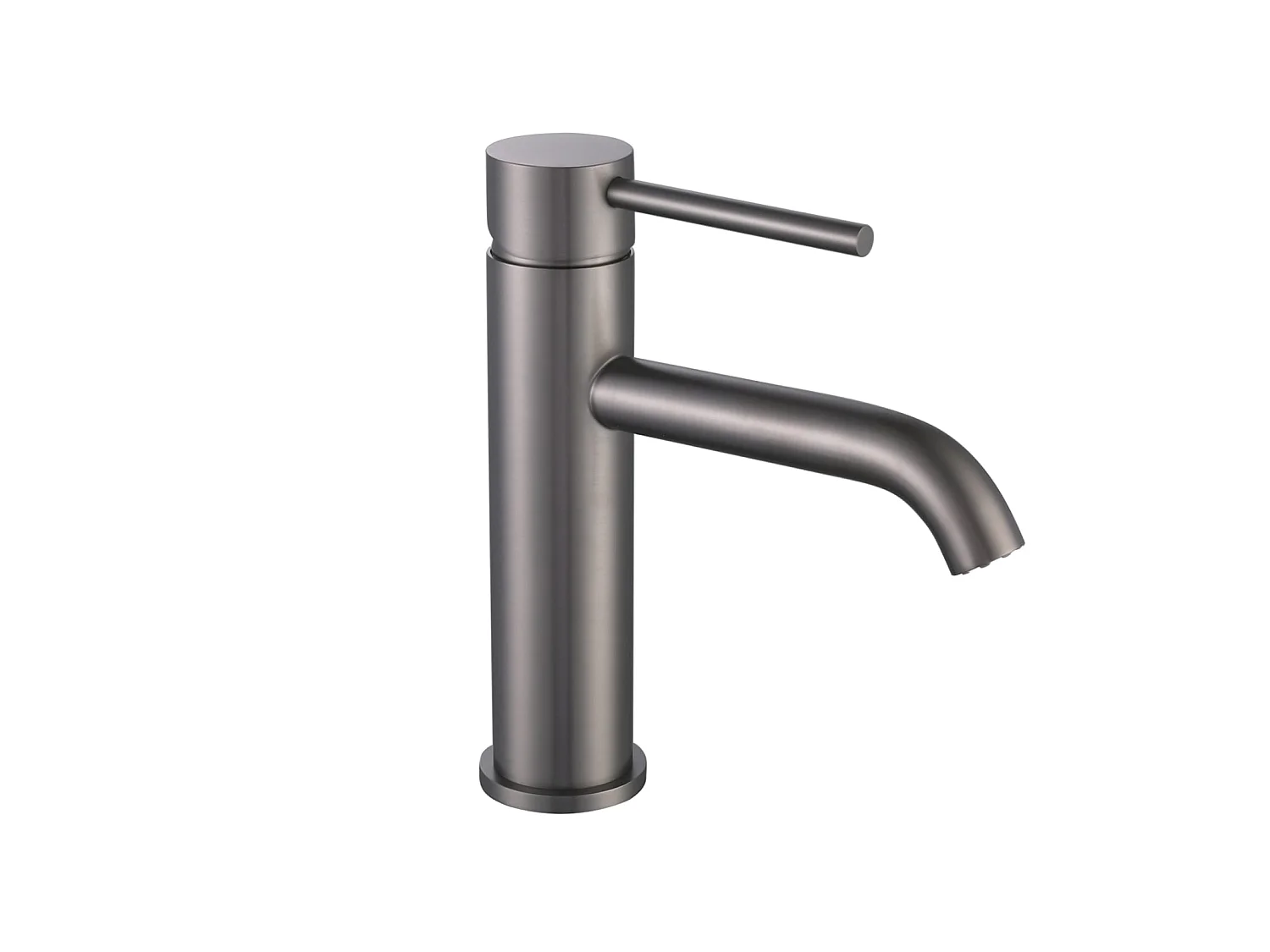 LuxuryBain- Mitigeur, robinet de lavabo pour salle de bain design et moderne (Gris brossé)