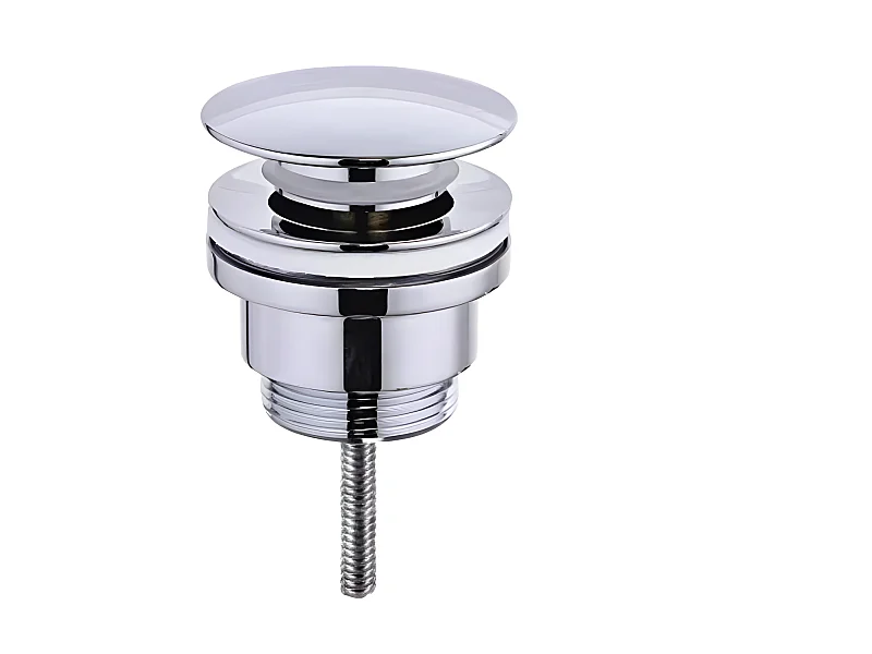 LuxuryBain- Bonde de lavabo, vasque, evier universelle chromée sans trop plein, bonde Pop Up (push-up) Automatique