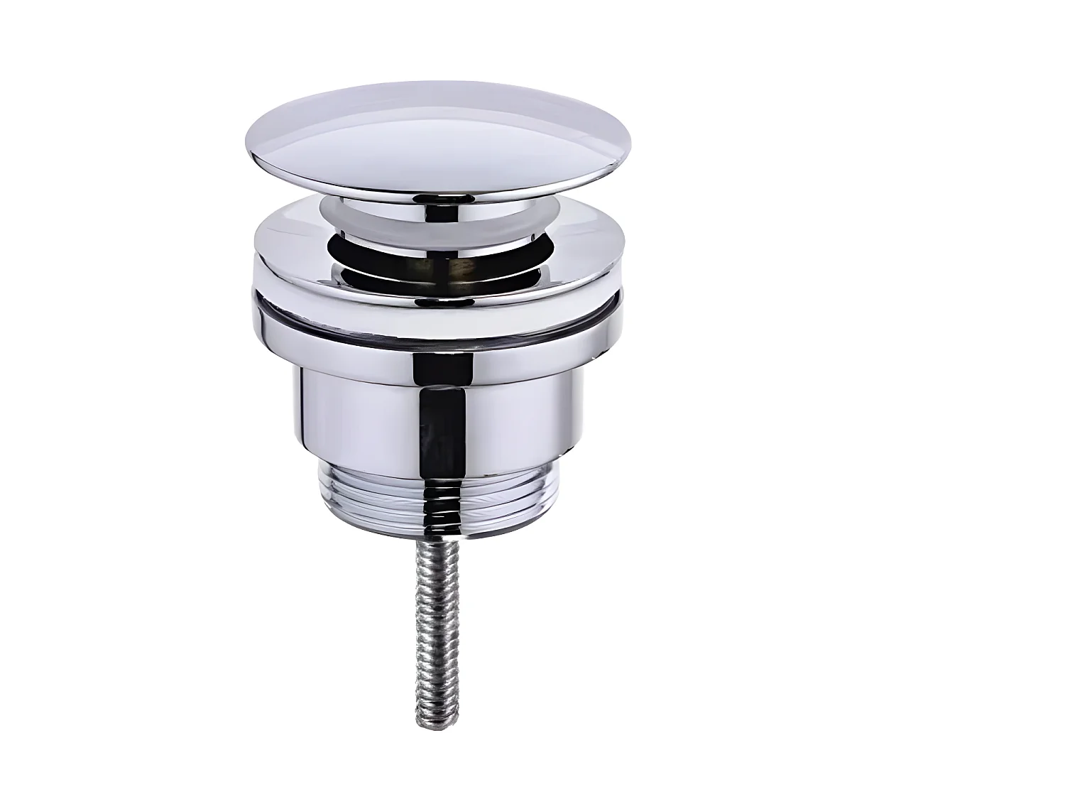 LuxuryBain- Bonde de lavabo, vasque, evier universelle chromée sans trop plein, bonde Pop Up (push-up) Automatique