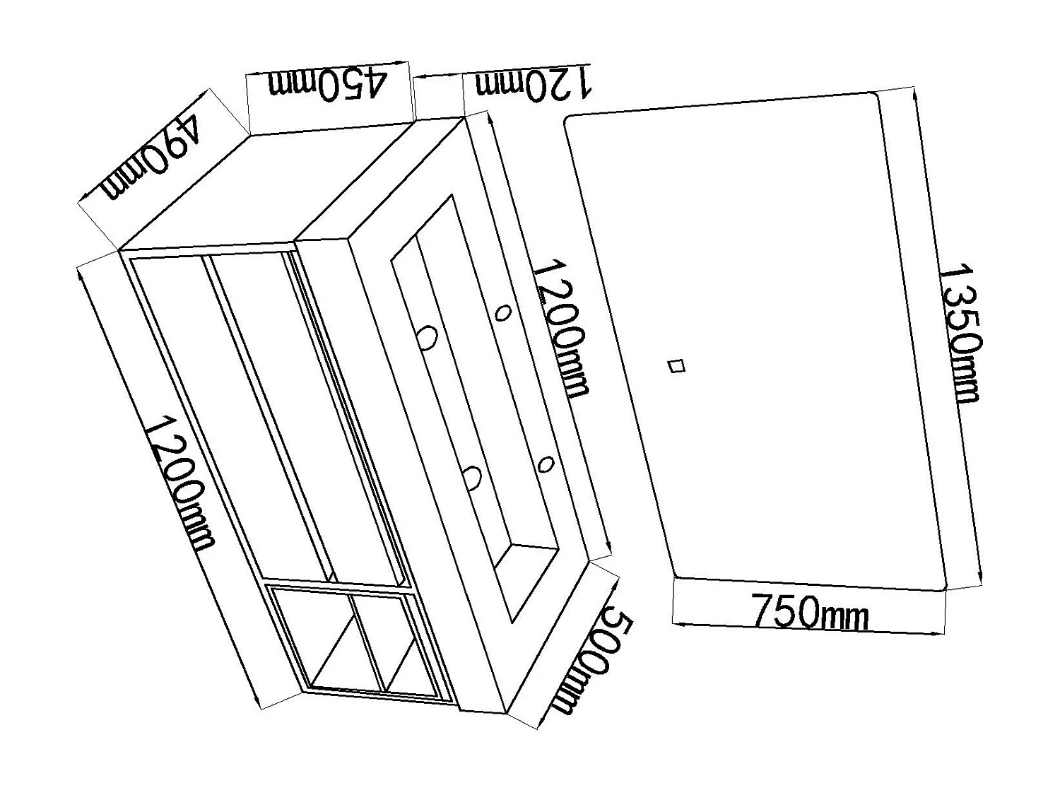 LuxuryBain- Meuble de salle de bain double vasque 120cm bois et blanc effet marbre avec miroir LED LB-8512