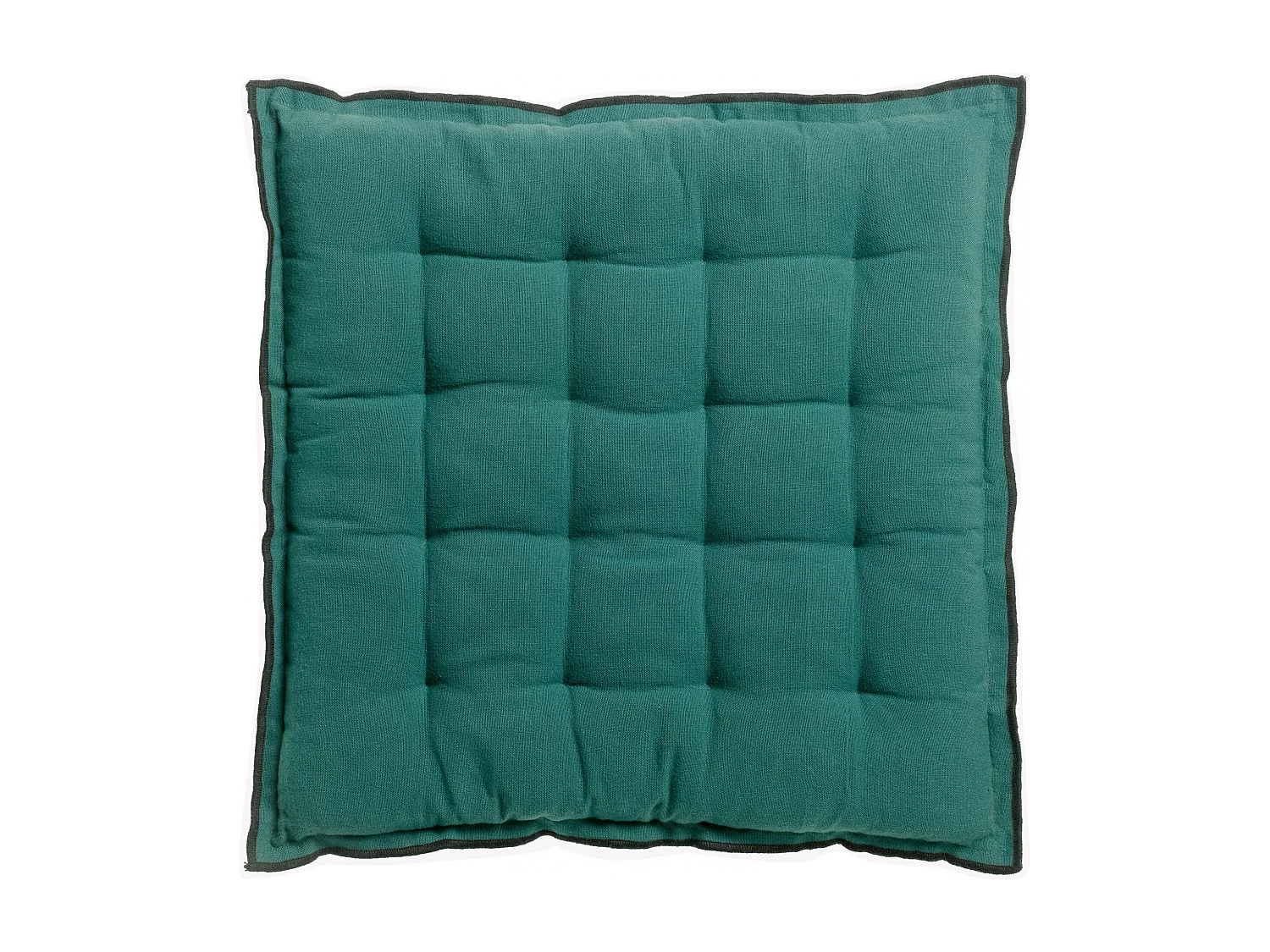 Galette de chaise Grace recyclée paon 40 x 40 x 3 cm Winkler