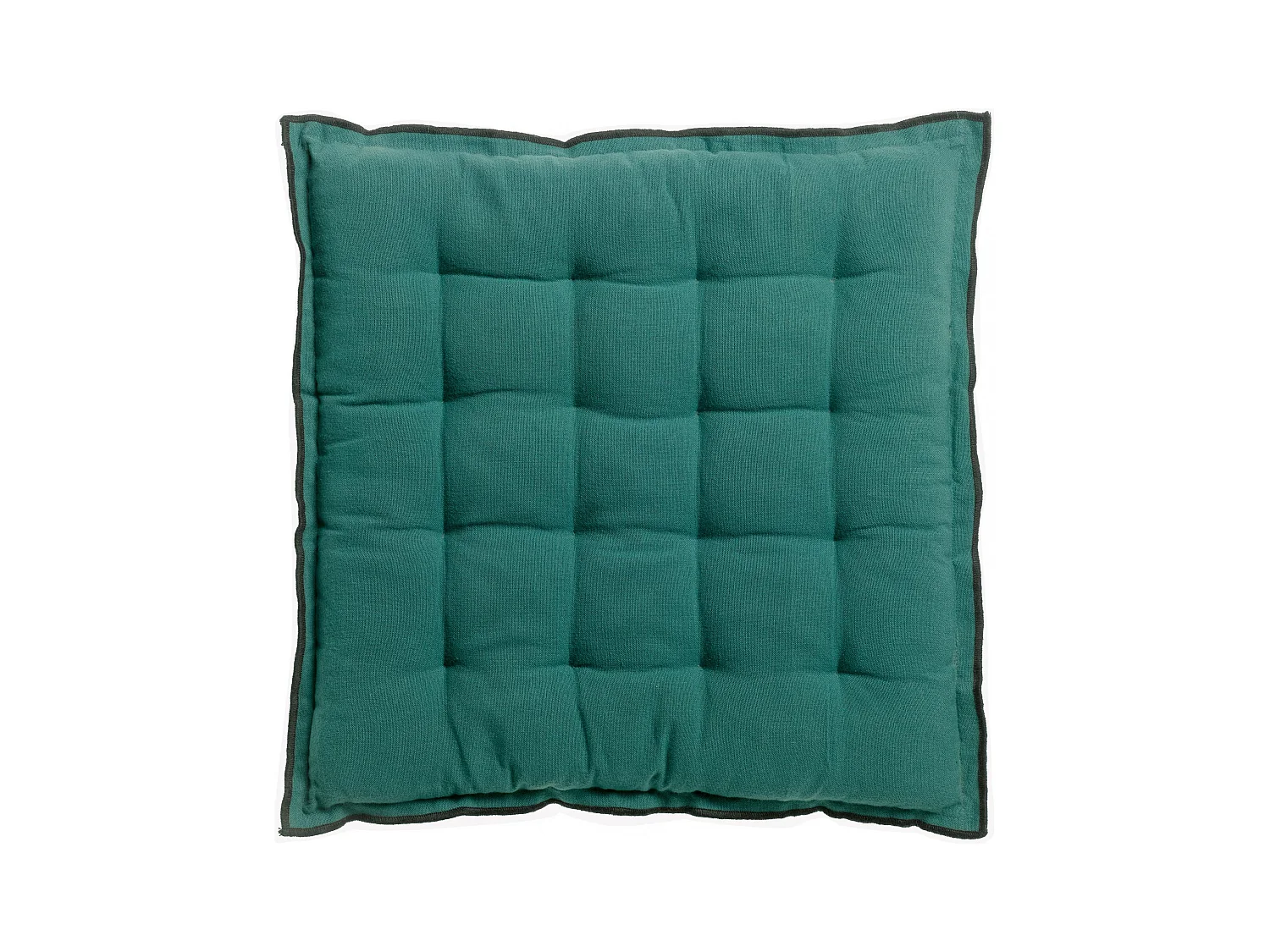 Galette de chaise Grace recyclée paon 40 x 40 x 3 cm Winkler