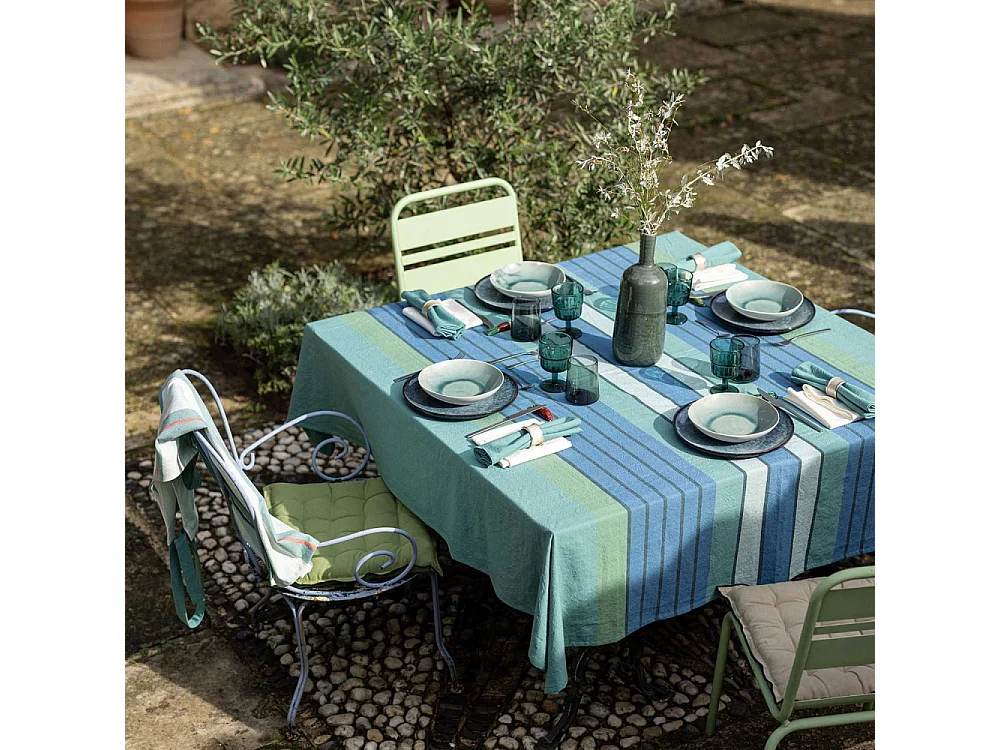 Galette de chaise Grace recyclée vert jardin 40 x 40 x 3 cm Winkler