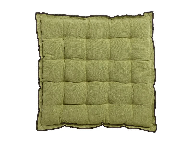 Galette de chaise Grace recyclée vert jardin 40 x 40 x 3 cm Winkler