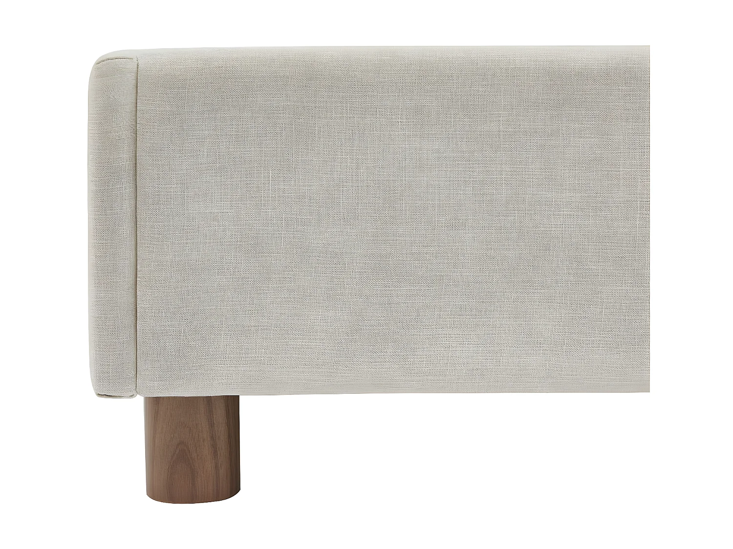 Millo - Lit coffre en tissu lin 140x190cm - Beige
