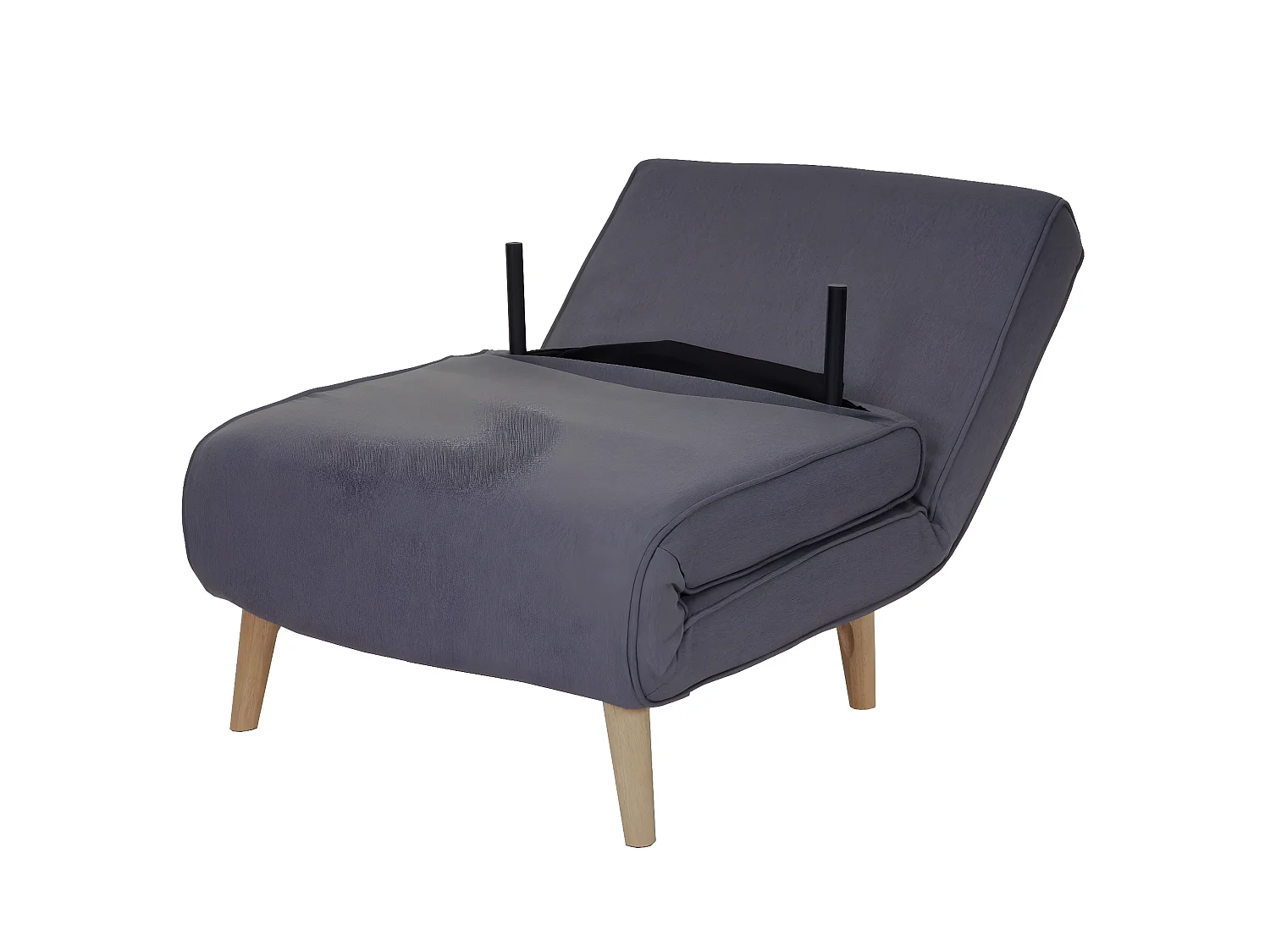 Canapé-lit fauteuil de couchage tissu grise 75 x 70 x 77 cm 04_0003094