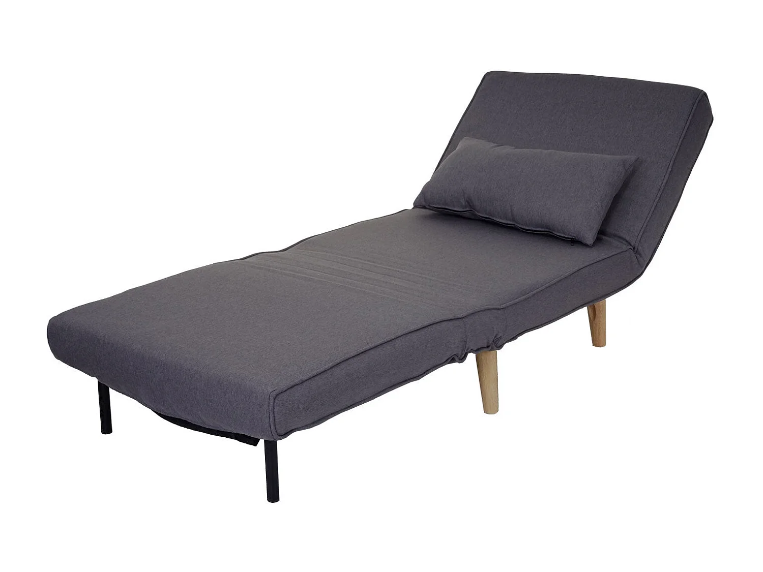 Canapé-lit fauteuil de couchage tissu grise 75 x 70 x 77 cm 04_0003094