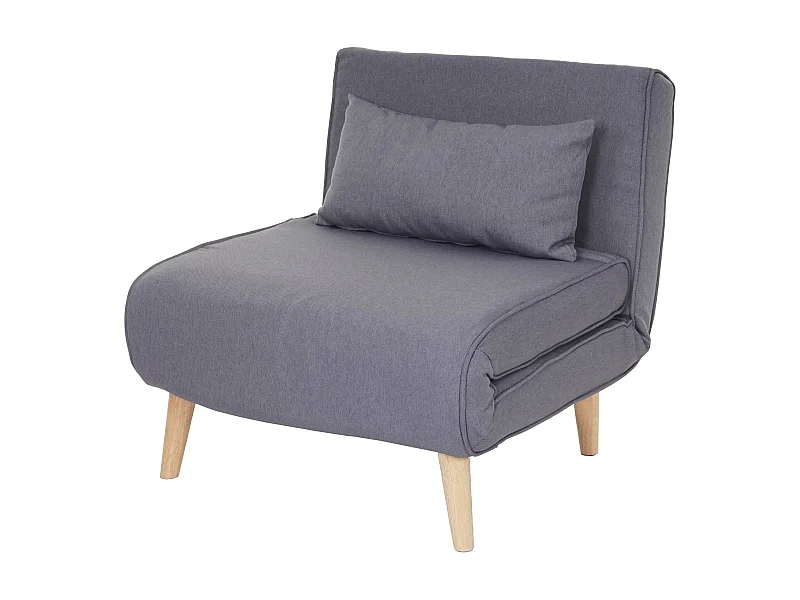 Canapé-lit fauteuil de couchage tissu grise 75 x 70 x 77 cm 04_0003095