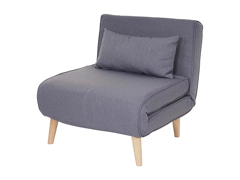 Canapé-lit fauteuil de couchage tissu grise 75 x 70 x 77 cm 04_0003095