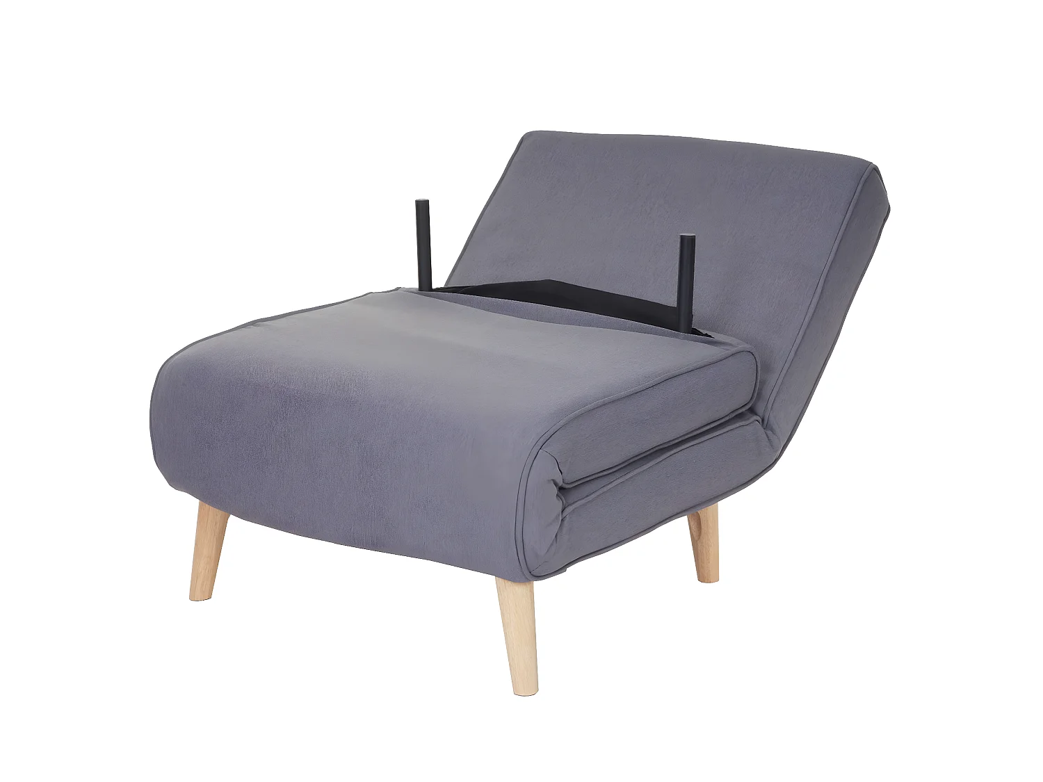 Canapé-lit fauteuil de couchage tissu grise 75 x 70 x 77 cm 04_0003095