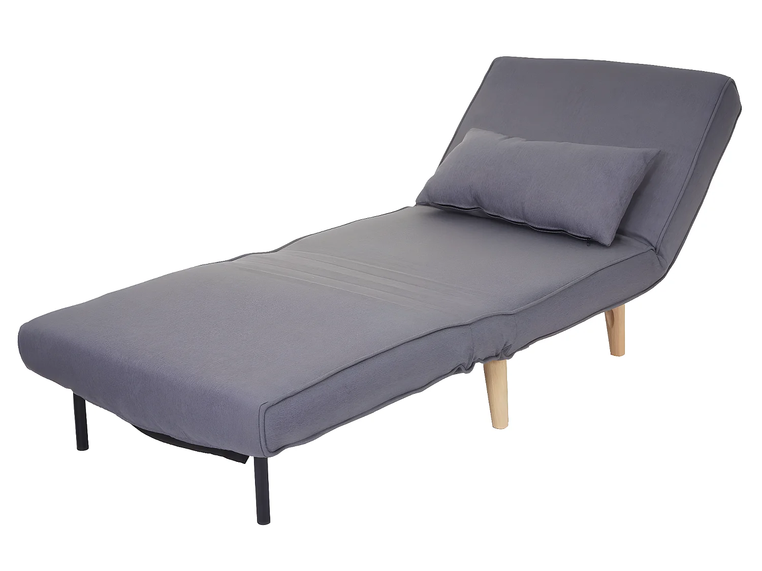 Canapé-lit fauteuil de couchage tissu grise 75 x 70 x 77 cm 04_0003095