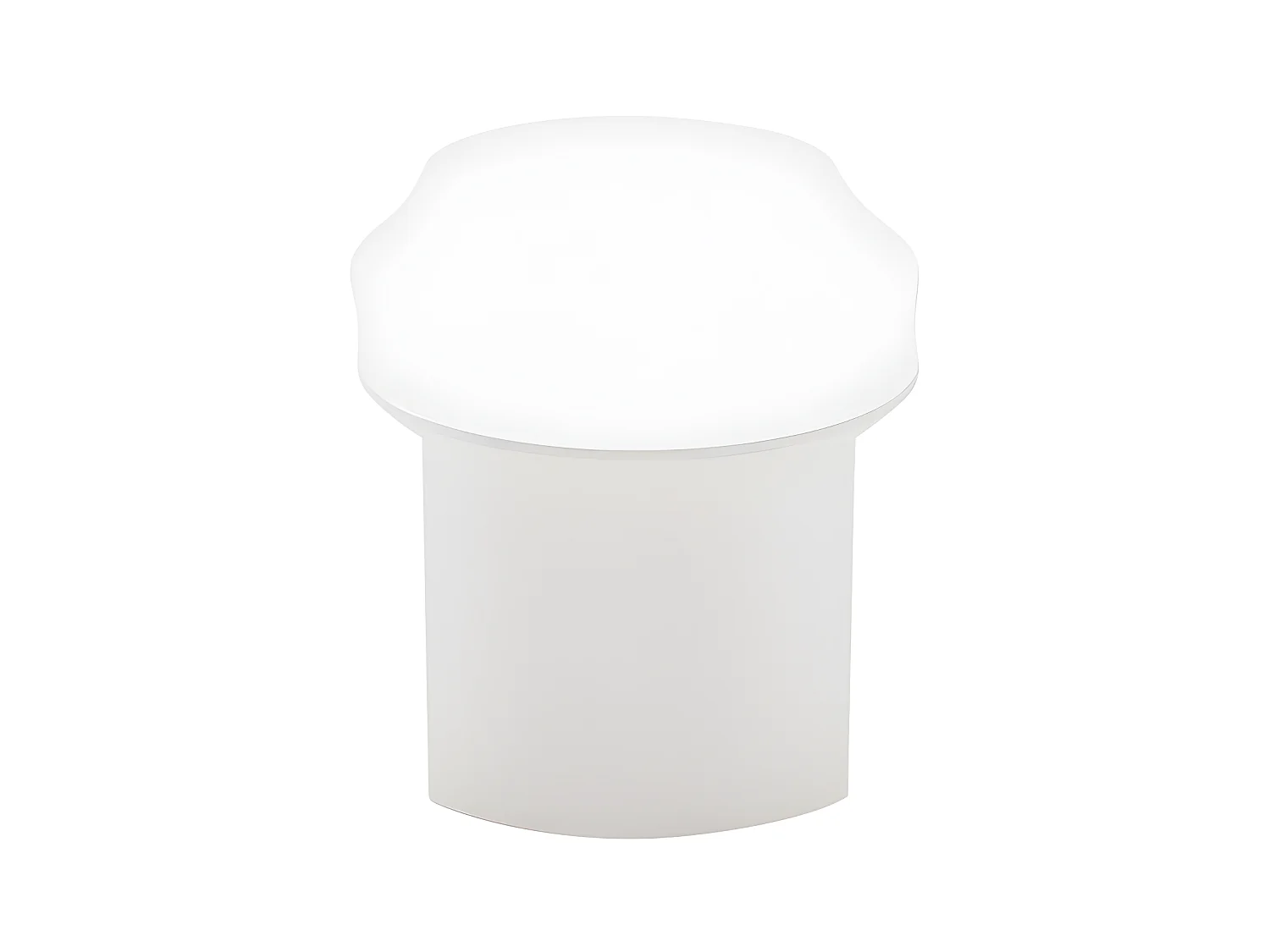 Mesa de centro L 100 cm - con tablero curvo irregular y elegante - Blanco