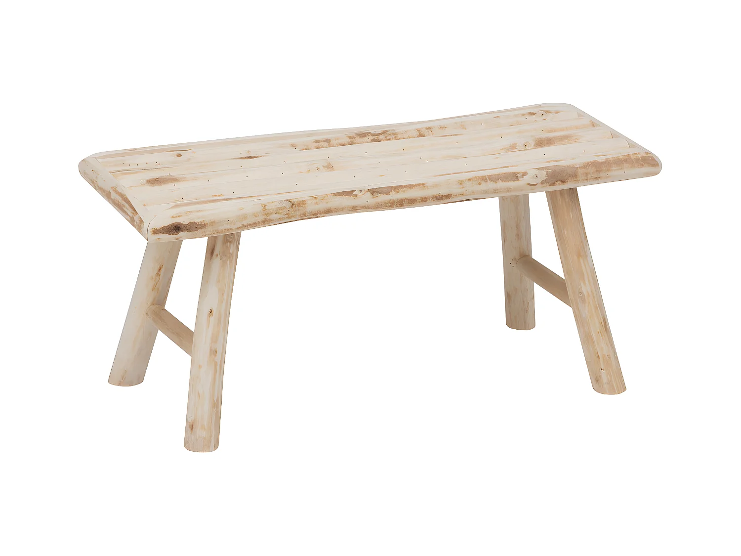 Banc en Bois naturel rendu artisanal L 70 cm
