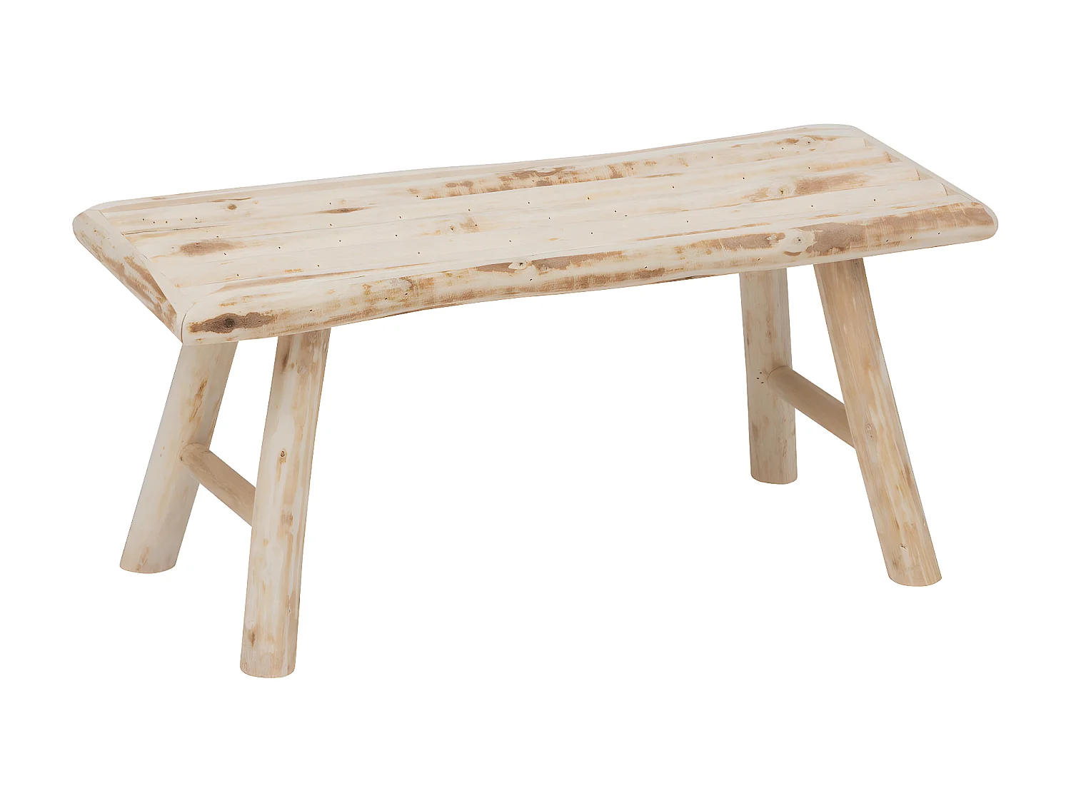 Banc en Bois naturel rendu artisanal L 70 cm