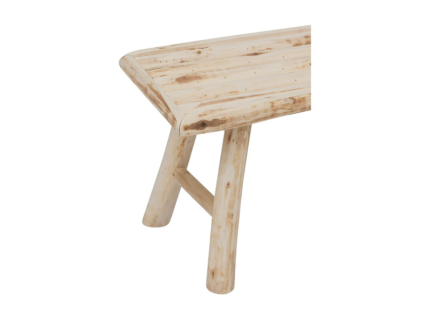Banc en Bois naturel rendu artisanal L 70 cm