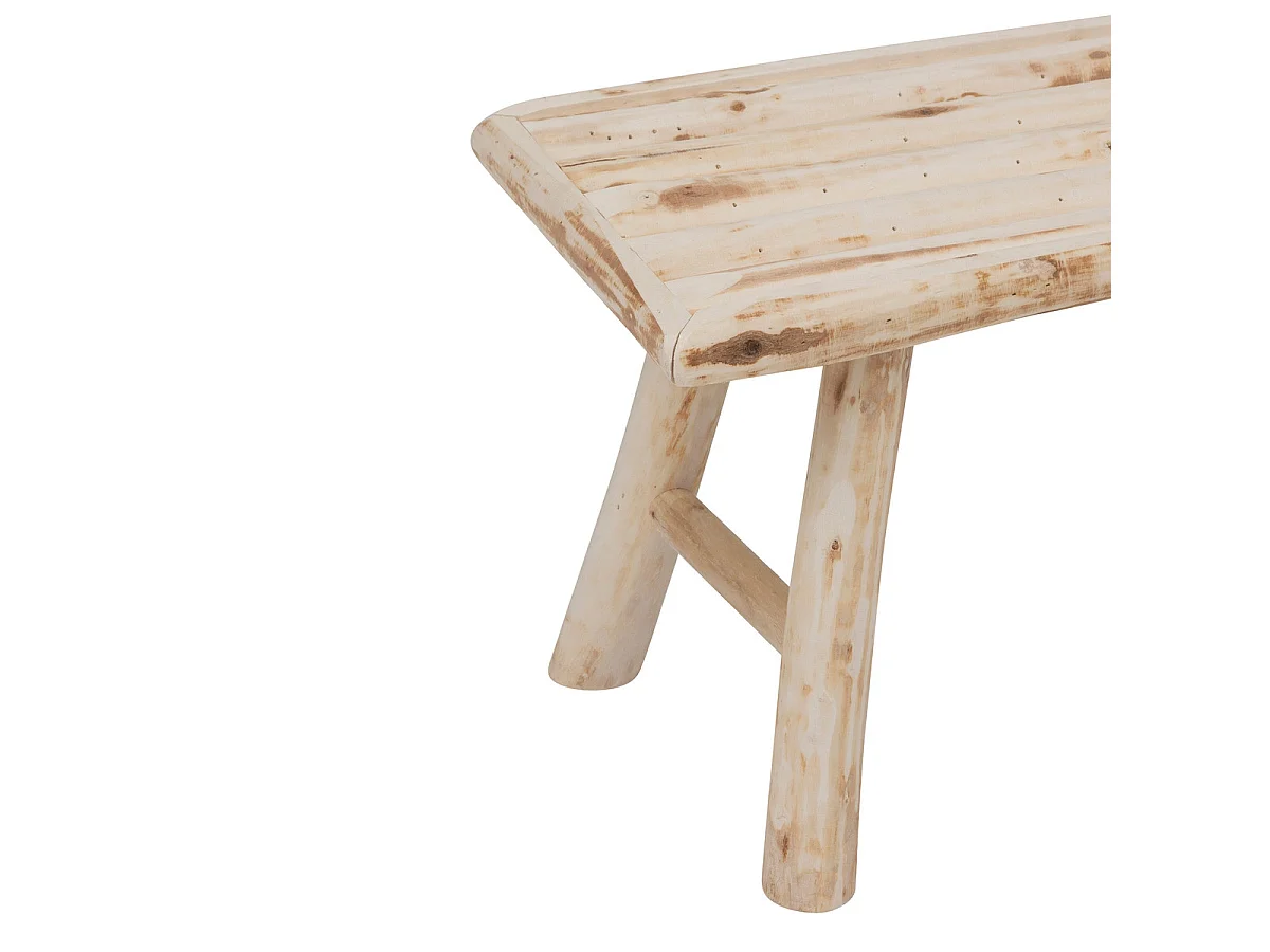 Banc en Bois naturel rendu artisanal L 70 cm